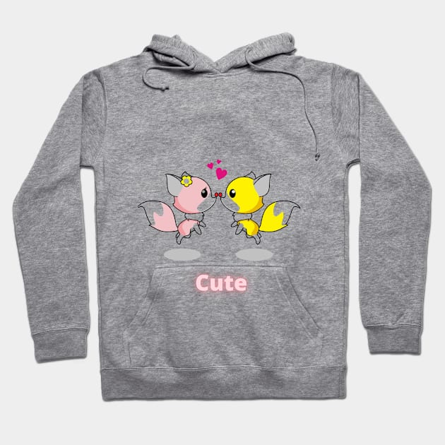 Cute love Hoodie by Gnanadev